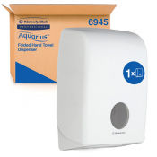 6945 AQUARIUS FOLDED WHITE H/TOWEL DISPENSER