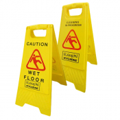 1X1 YELLOW CAUTION WET FLOOR A FRAME SIGN